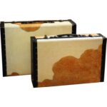 Elegancka Walizka Dekoracyjna z Imitacją Sierści Cielaka - obrazek 2