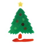 Naklejki na okno choinka żelowa