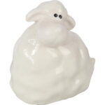 Figurka ceramicznego baranka wielkanocnego białego - obrazek 2