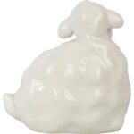 Figurka ceramicznego baranka wielkanocnego białego - obrazek 3