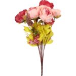 Bukiet 13 gałązek piwonii z dodatkami kolor czerwony - obrazek 2