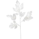 Gałązka Sztucznych Liści Beniamina 106 cm biały