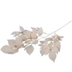 Gałązka Sztucznych Liści Beniamina 106 cm biało beżowy - obrazek 3