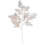 Gałązka Sztucznych Liści Beniamina 106 cm biało beżowy