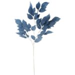 Gałązka Sztucznych Liści Beniamina 106 cm niebieska