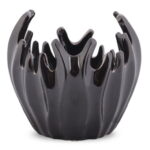 Czarna Miska Dekoracyjna w Kształcie Koralowca