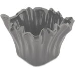 Miseczka Dekoracyjna Szary Koralowiec w Kształcie Kwadratu