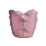 Pastelowy Różowy Wazon Ceramiczny z Antypoślizgowymi Naklejkami