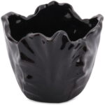 Czarna Dekoracyjna Miseczka w Kształcie Kwiatu - obrazek 2