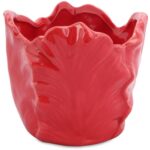 Czerwona Miseczka Dekoracyjna w Kształcie Kwiatu