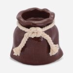 Świecznik ceramiczny Mini-Sakwa w kolorze brązowym - obrazek 2