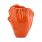 Ceramiczny Wazon Pomarańczowy Płatek z Antypoślizgowymi Podkładkami