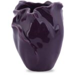 Ceramiczny Wazon 'Fioletowy Kwiat' z Antypoślizgowymi Podkładkami
