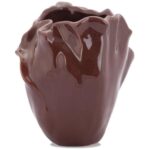 Wazon ceramiczny Brązowy Kwiatowy Plaster z antypoślizgowymi podkładkami - obrazek 2