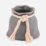 Wazon ceramiczny Sakiewka w kolorze szarym - obrazek 2