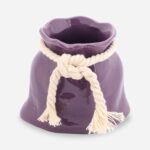 Ceramiczny Wazon Sakiewka w Kolorze Fioletowym - obrazek 2