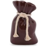 Wazon ceramiczny Brązowa Sakiewka z antypoślizgowymi podkładkami