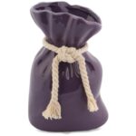 Fioletowy Wazon Ceramiczny Sakiewka z Sznurkiem i Antypoślizgowymi Podkładkami - obrazek 2