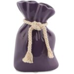 Fioletowy Wazon Ceramiczny Sakiewka z Sznurkiem i Antypoślizgowymi Podkładkami