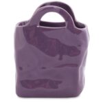 Fioletowy Mini Wazon Zestaw Prezentowy z Antypoślizgowymi Podkładkami - obrazek 3