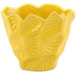 Żółty Wazon Ceramiczny JJ ze Stabilizującymi Antypoślizgowymi Podkładkami - obrazek 2