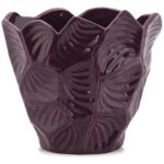 Ceramiczny Wazon Dekoracyjny z Antypoślizgowymi Podkładkami - Fioletowy