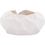 Biały Ceramiczny Wazon Dekoracyjny Multifunkcyjny z Antypoślizgowymi Podkładkami