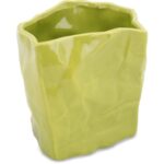 Wazonik Osłonka w Kolorze Zielonym o Nieregularnym Kształcie - obrazek 2