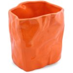 Pomarańczowy Wazonik Dekoracyjny z Antypoślizgowymi Podkładkami