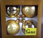 Komplet 6 Dekorowanych Bombek Świątecznych 80mm - Złote i Fioletowe, Matowe i Błyszczące.