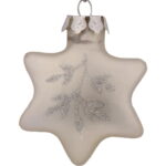 Komplet 4 Srebrnych Bombek Szklanych w Kształcie Gwiazd - obrazek 3