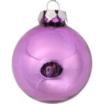 Komplet 12 Fioletowych Bombek Szklanych Mix: Matowe i Błyszczące, Średnica 6 cm - obrazek 2