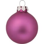Komplet 12 Fioletowych Bombek Szklanych Mix: Matowe i Błyszczące, Średnica 6 cm - obrazek 3