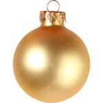 Komplet 12 bombek szklanych mix w kolorze złotym - obrazek 2