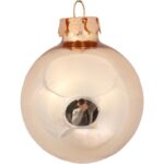 Komplet 12 bombek szklanych mix w kolorze złotym - obrazek 3