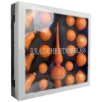 Zestaw 18 bombek szklanych z czubkiem kolor pomarańczowy - obrazek 3