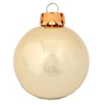 Złote Bombki Szklane z Brokatowym Dekorem - Komplet 5 szt. 6 cm - obrazek 3