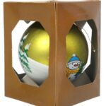 Elegancka Bombka Plastikowa z Motywem Zimowym 8cm - Kolor Zielony