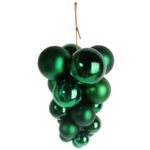 Zestaw 21 Bombek na Kiści - Plastikowe Ozdoby Świąteczne 28 cm - Kolor Zielony - obrazek 2