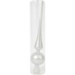 CZUBEK PLASTIKOWY NA CHOINKĘ SZPIC NA CHOINKĘ 30 CM SREBRNY - obrazek 3