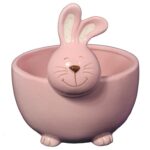 Ceramiczny Pojemnik na Słodycze w Kształcie Zajączka Wielkanocnego 13 cm - obrazek 2
