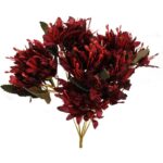 Bukiet 5 gałązek z kwiatami azalii kolor bordowy - obrazek 2