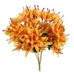 Bukiet 5 gałązek z kwiatami azalii kolor pomarańczowy - obrazek 2