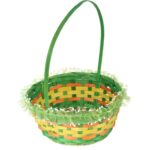 Koszyk wielkanocny z falbanką do święconki fi 24 cm - obrazek 2