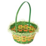 Koszyk wielkanocny z falbanką do święconki fi 21 cm - obrazek 2