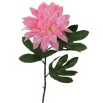 Sztuczny Kwiat Cynia, Kolor Jasny Róż, Wysokość 70 cm - obrazek 2