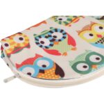 Zestaw 5 kosmetyczek w kolorze białym w kolorowe sowy - obrazek 2