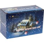 Dekoracja Świetlna Zewnętrzna Niebieska - 100 LED, Łączna, Wysoko Odporna na Warunki Atmosferyczne, Energooszczędna, z Gniazdem - IP44. - obrazek 2