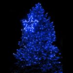 Dekoracja Świetlna Zewnętrzna Niebieska - 100 LED, Łączna, Wysoko Odporna na Warunki Atmosferyczne, Energooszczędna, z Gniazdem - IP44. - obrazek 3