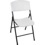 Białe Krzesło Składane z Tworzywa Sztucznego i Metalu do Cateringu